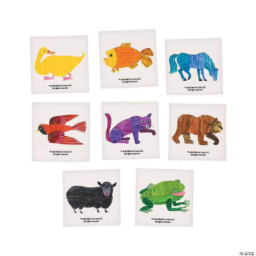 Eric Carle's Brown Bear, Brown Bear, What Do You See? Temporary Tattoos - 72 Pc. Image
