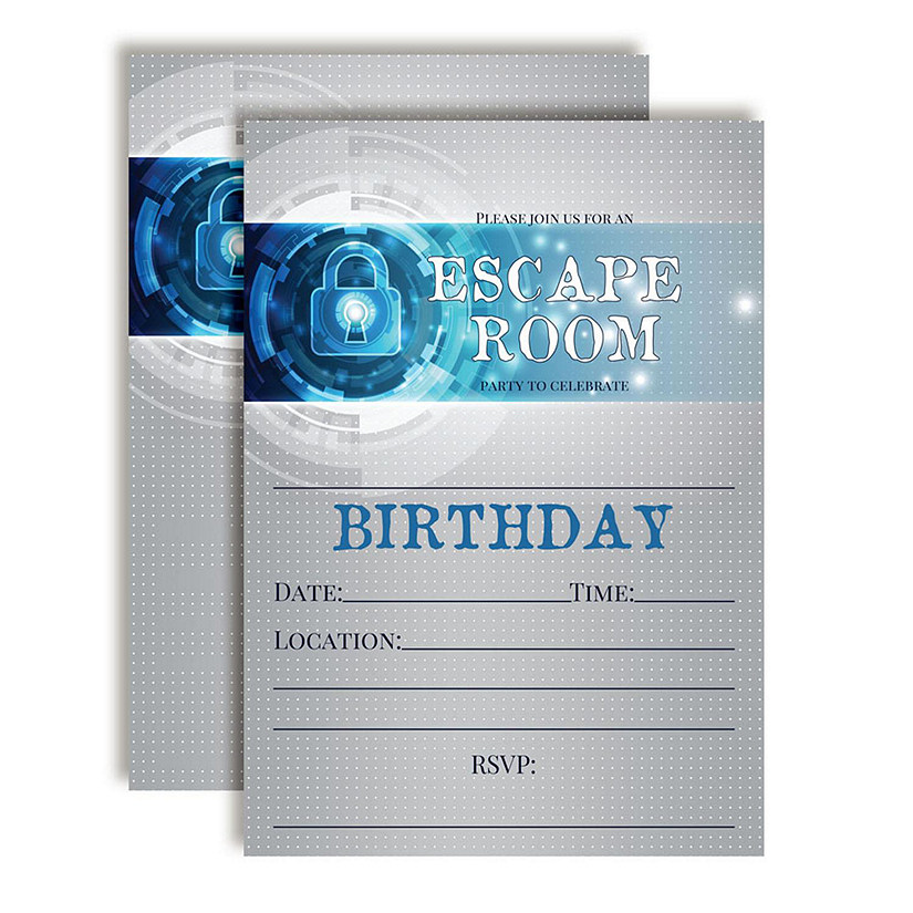 Escape Room Invitations 40pc. by AmandaCreation Image