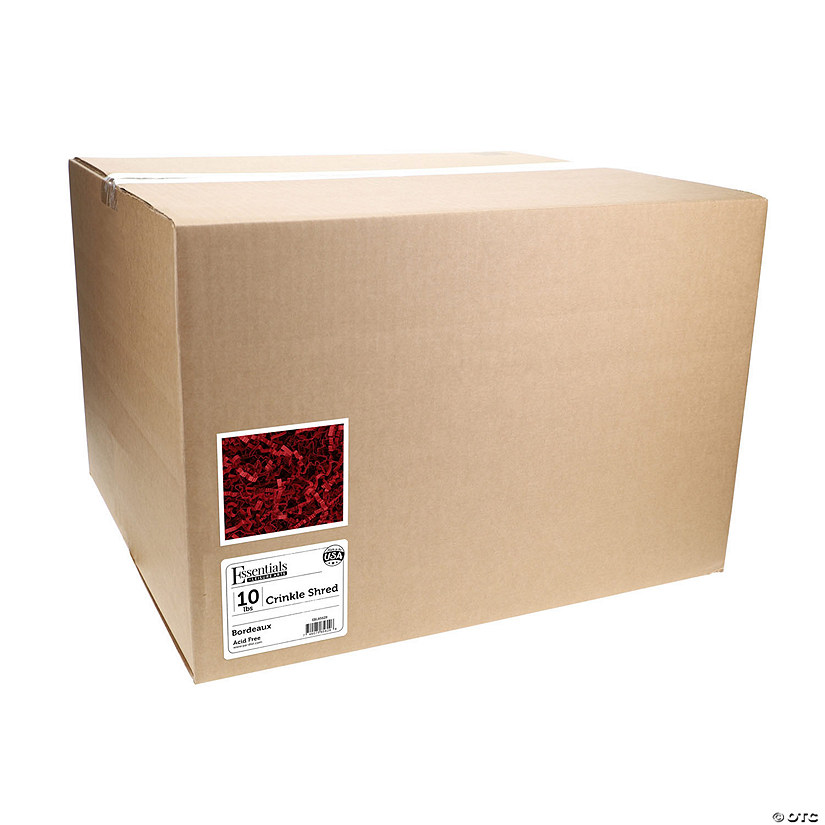 Essentials By Leisure Arts Crinkle Shred 10lb Bordeaux Box Image