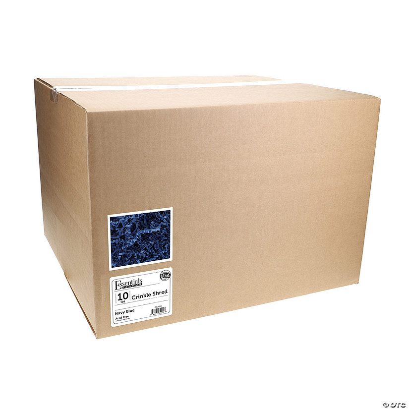 Essentials By Leisure Arts Crinkle Shred 10lb Navy Blue Box Image
