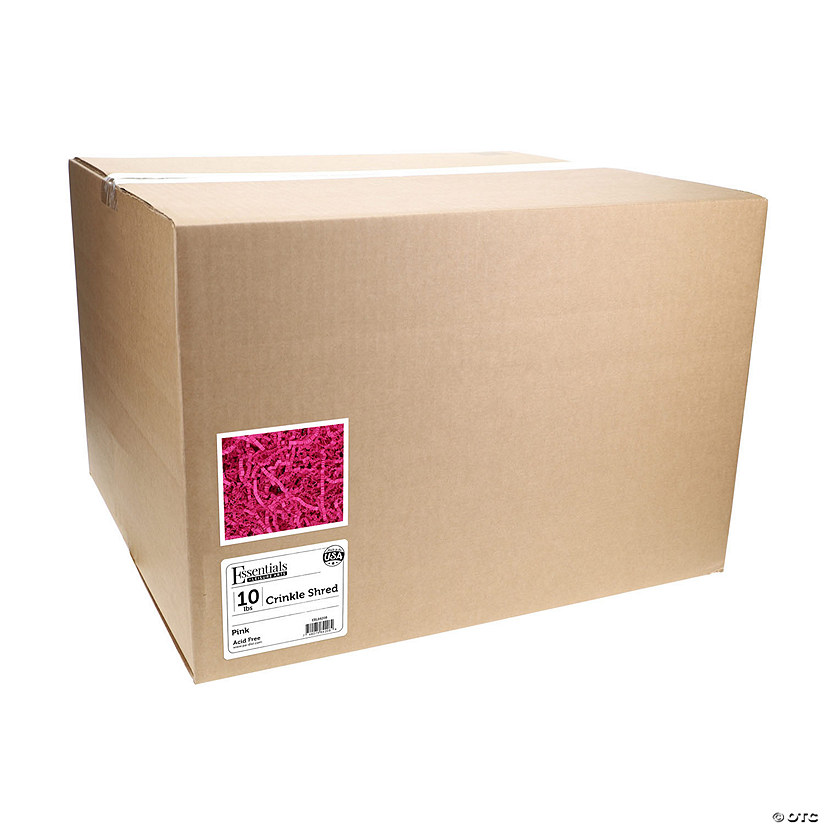 Essentials By Leisure Arts Crinkle Shred 10lb Pink Box Image