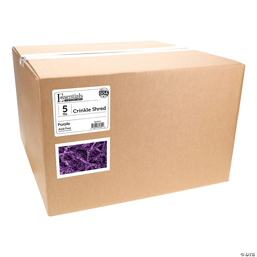 Essentials By Leisure Arts Crinkle Shred 5lb Purple Box Image
