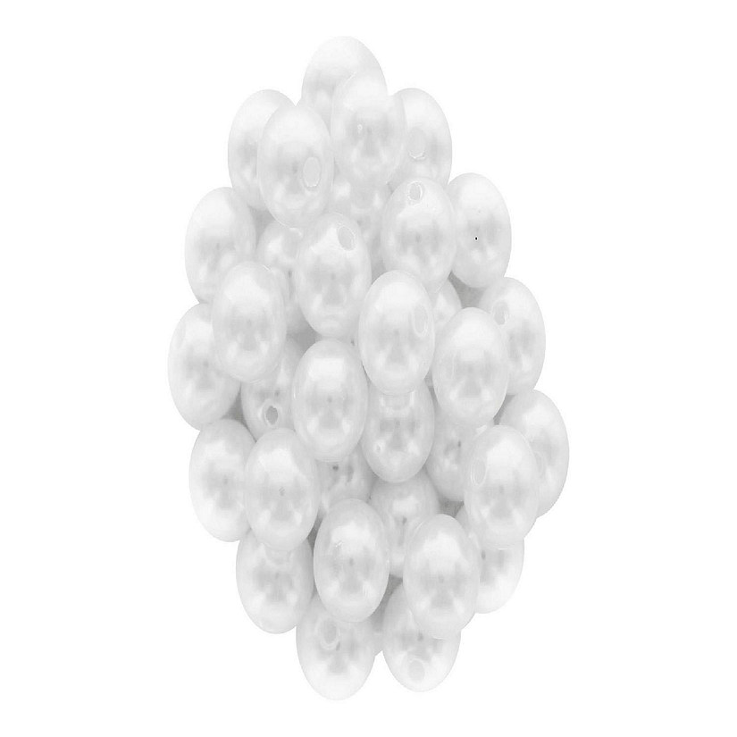 Essentials By Leisure Arts Plastic Pearls - 12 mm White 200 pc. (3 pieces) Image