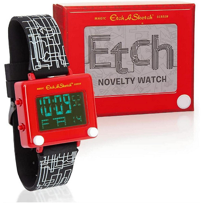 EtchASketch Wrist Watch Official Classic Magic Screen Digital Novelty