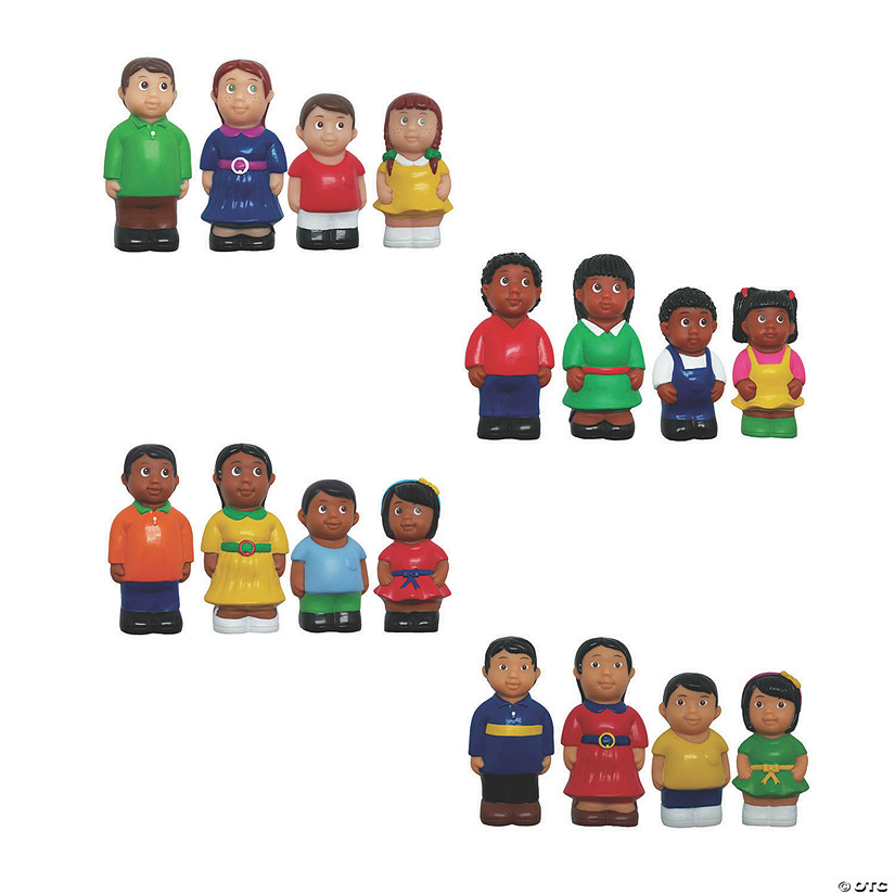 Ethnic Family Figures, Set of 16 Image
