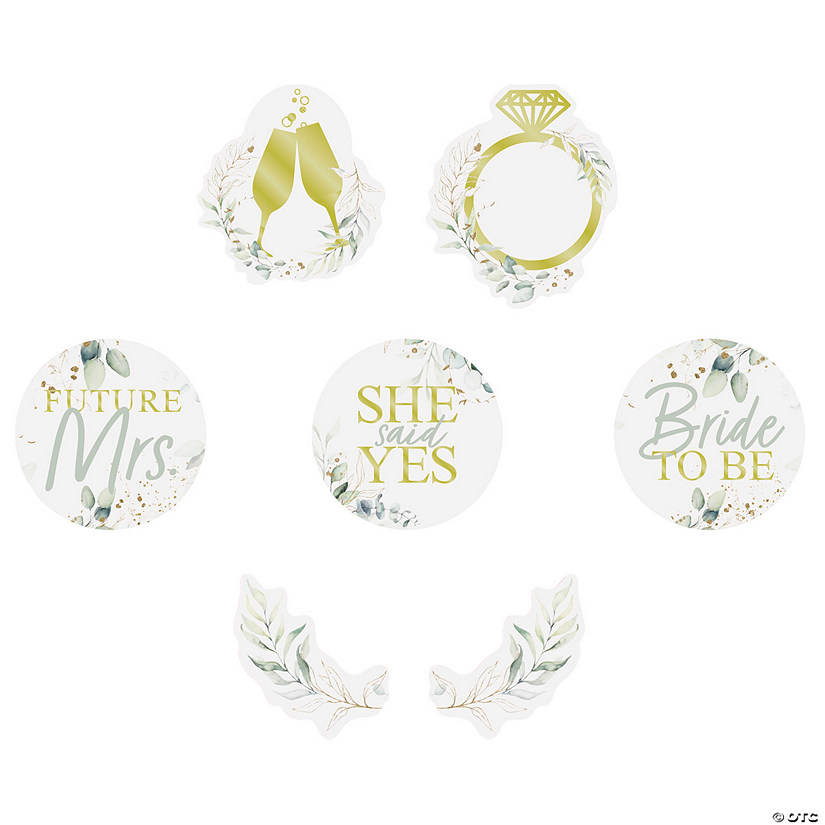 Eucalyptus Bridal Shower Cutouts - 7 Pc. Image