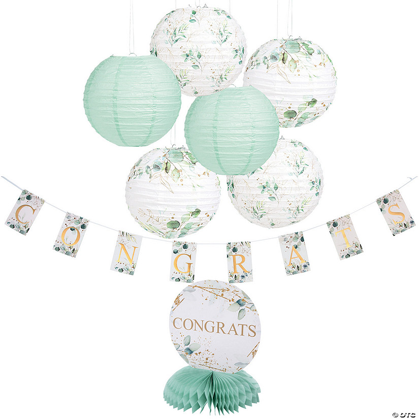 Eucalyptus Congrats Decorating Kit - 10 Pc. Image
