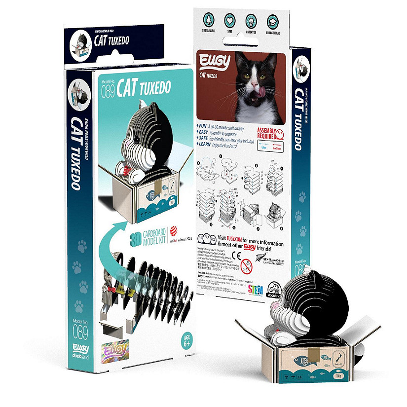 EUGY Cat - Tuxedo 3D Puzzle Image