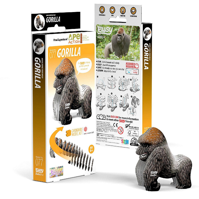 EUGY Gorilla 3D Puzzle Image