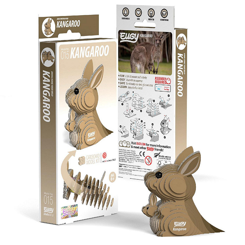 EUGY Kangaroo 3D Puzzle Image