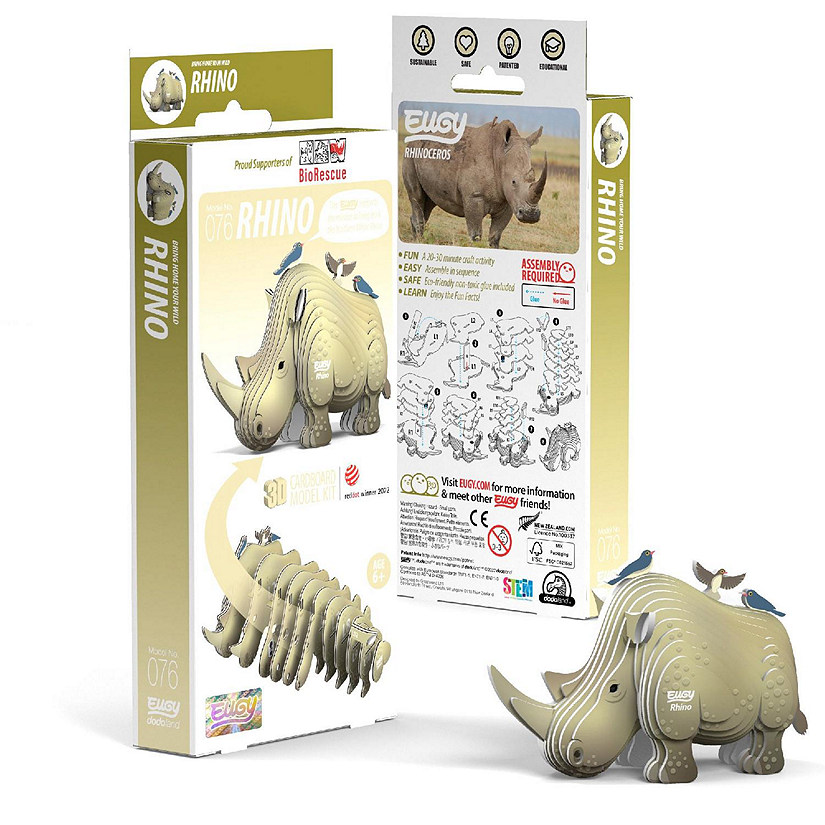 EUGY Rhino 3D Puzzle Image