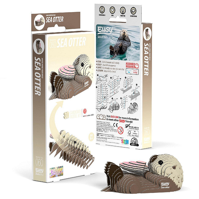 EUGY Sea Otter 3D Puzzle Image