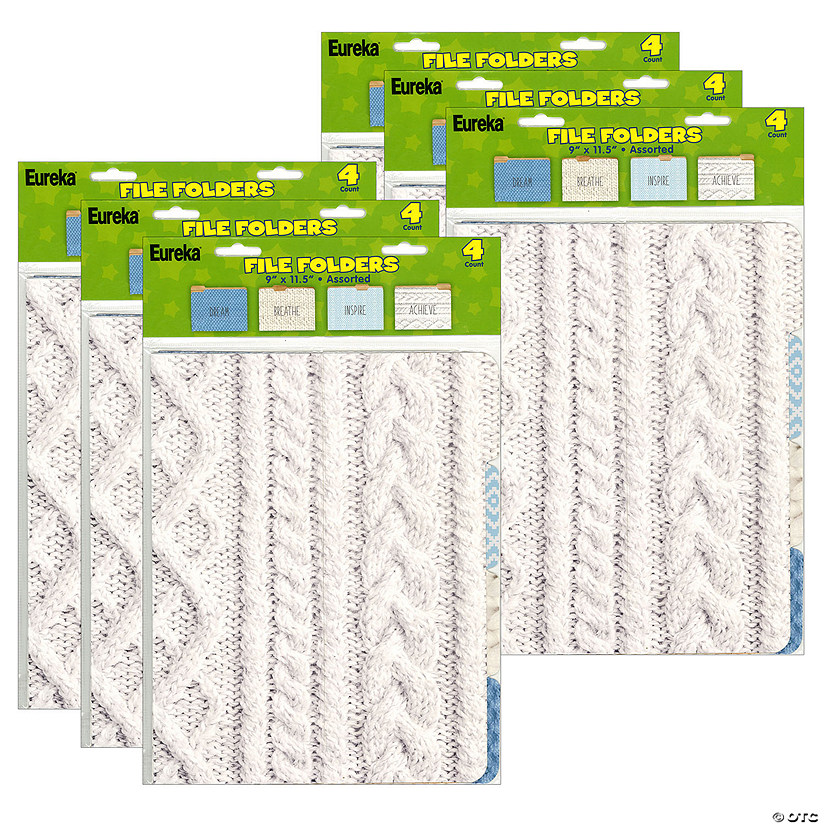 Eureka A Close-Knit Class File Folders, 4 Per Pack, 6 Packs Image