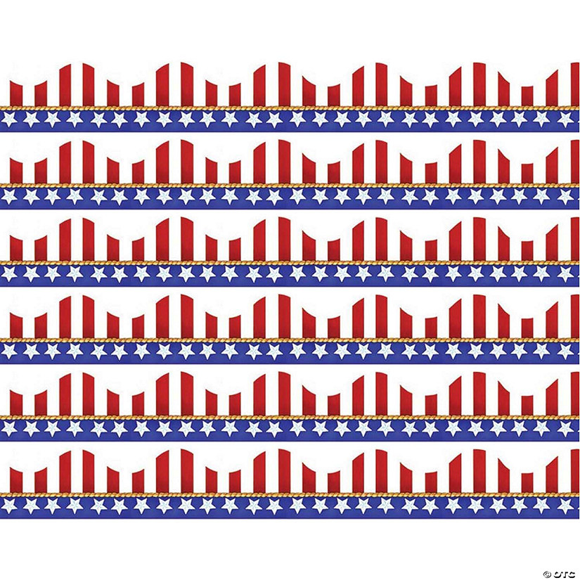 Eureka American Flags Electoral Deco Trim, 37 Feet Per Pack, 6 Packs Image