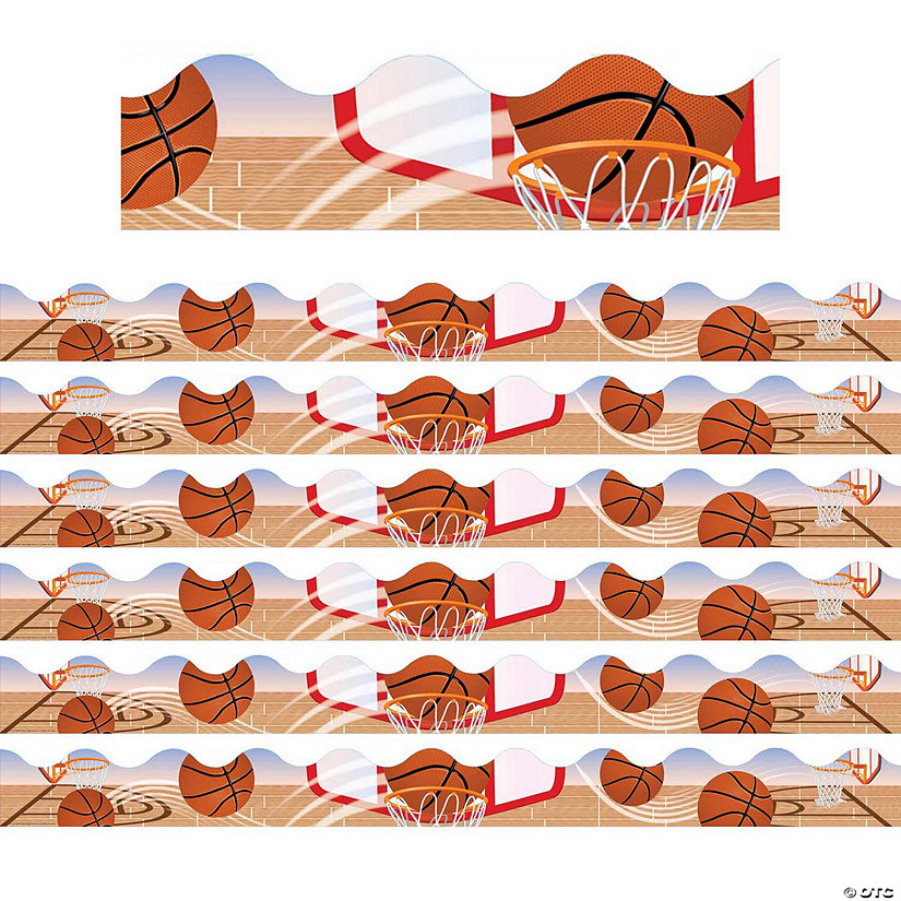 Eureka Basketball Deco Trim, 37 Feet Per Pack, 6 Packs Image