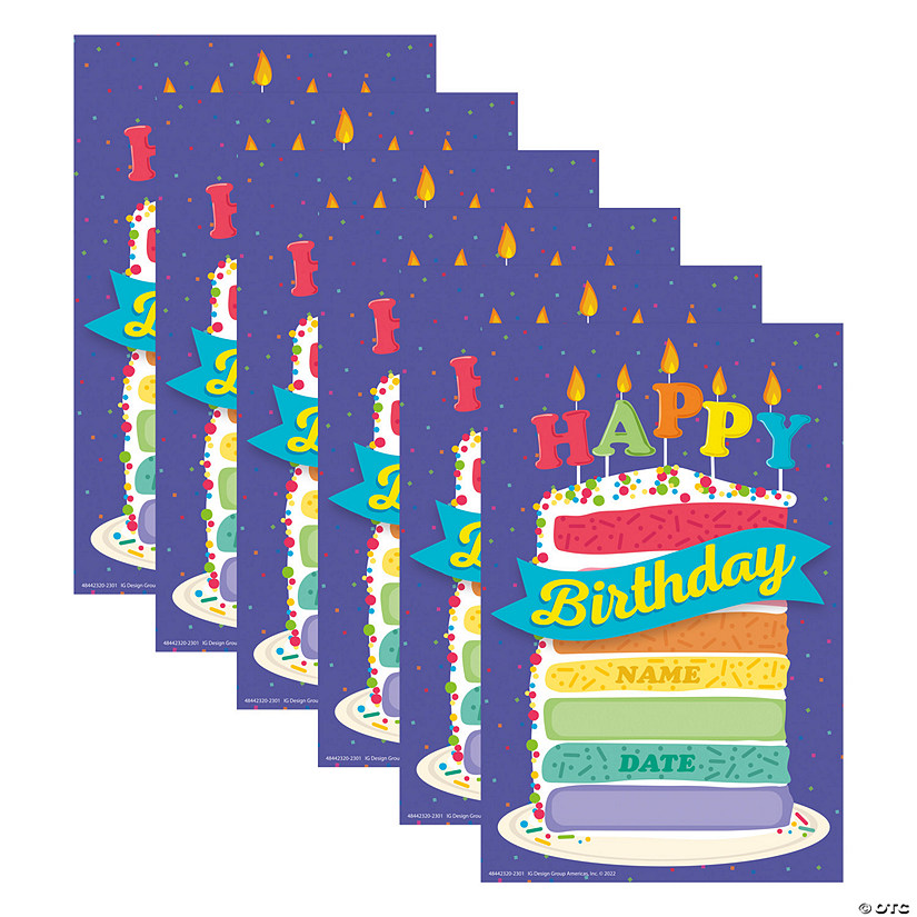 Eureka Birthday Recognition Award, 36 Per Pack, 6 Packs Image