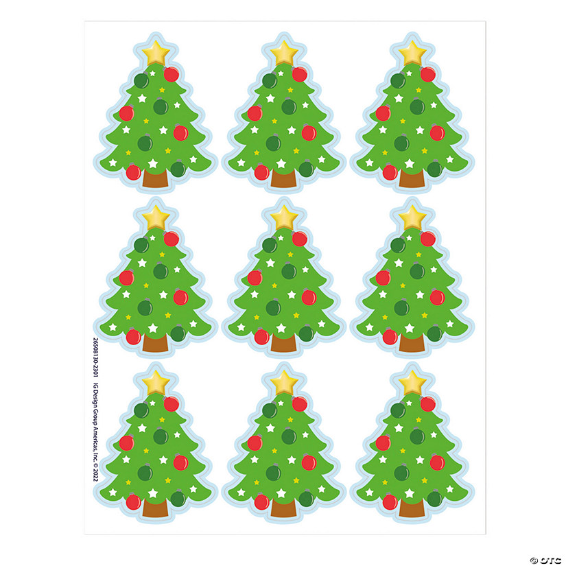 Eureka Christmas Tree Giant Stickers, 36 Per Pack, 12 Packs Image