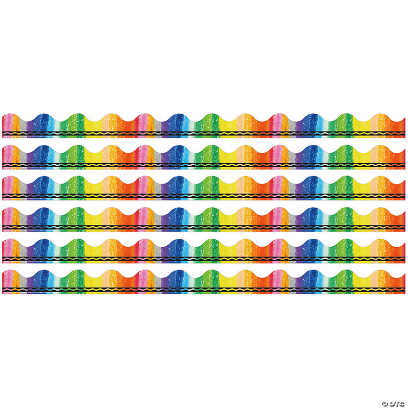 Eureka Crayola Rainbow Deco Trim, 37 Feet Per Pack, 6 Packs Image
