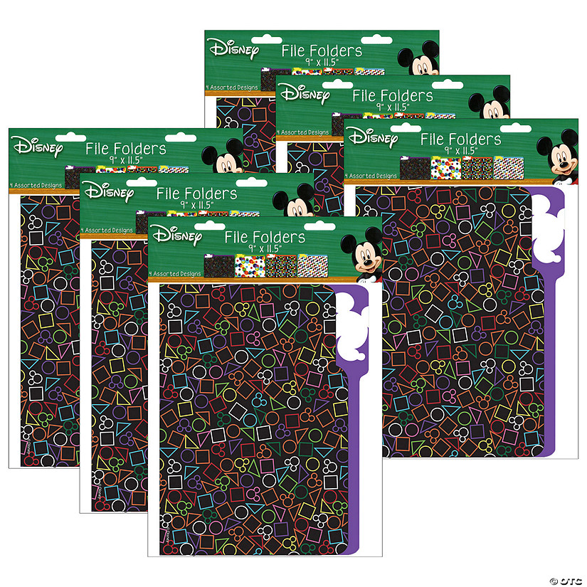 Eureka Geo Mickey File Folders, 4 Per Pack, 6 Packs Image