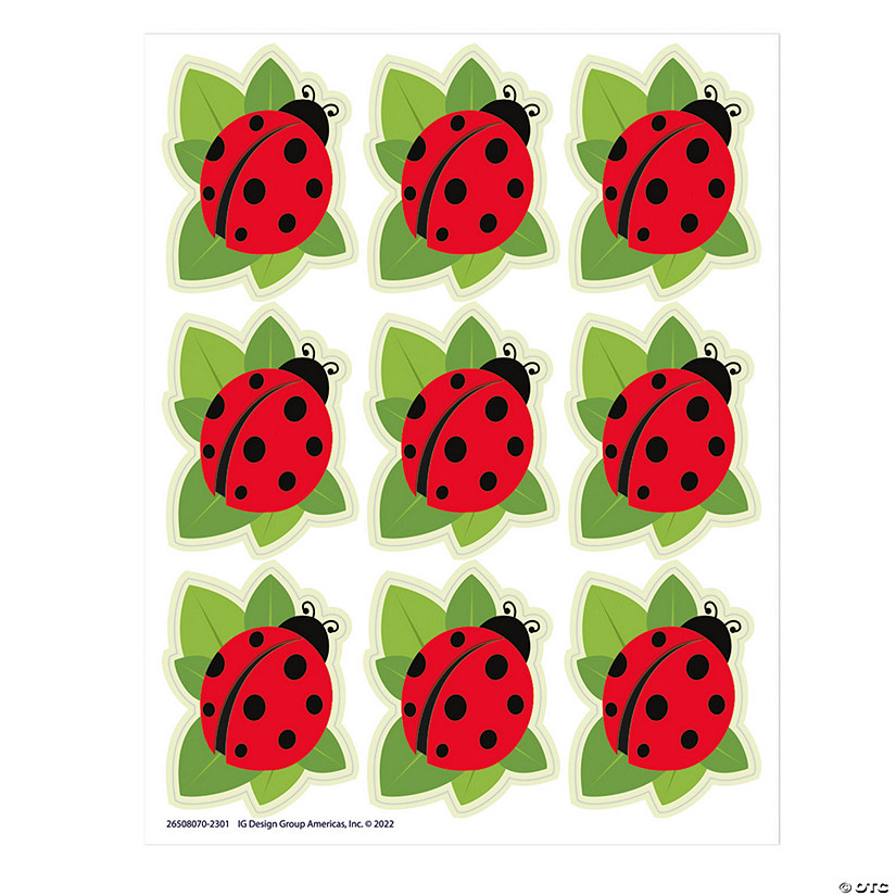 Eureka Ladybugs Giant Stickers, 36 Per Pack, 12 Packs Image