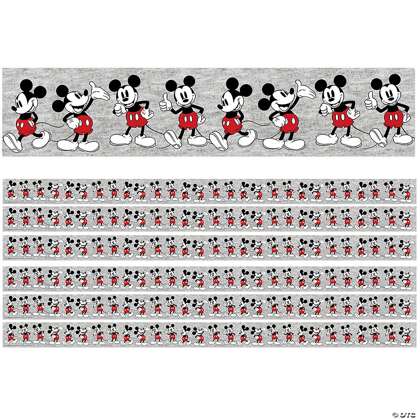 Eureka Mickey Mouse Throwback Mickey Poses Deco Trim, 37 Feet Per Pack, 6 Packs Image