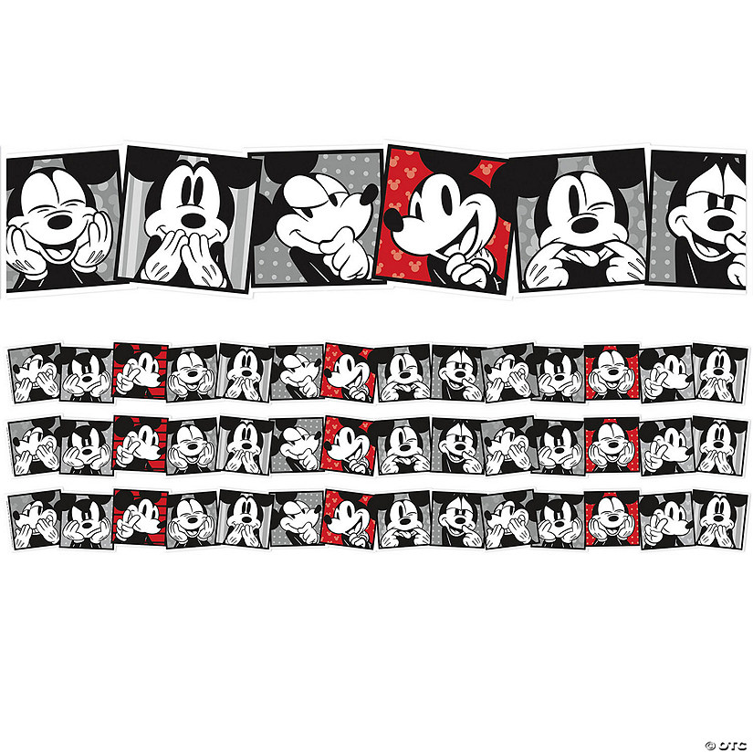 Eureka Mickey Mouse Throwback Mickey Selfies Extra Wide Deco Trim, 37 Feet Per Pack, 3 Packs Image
