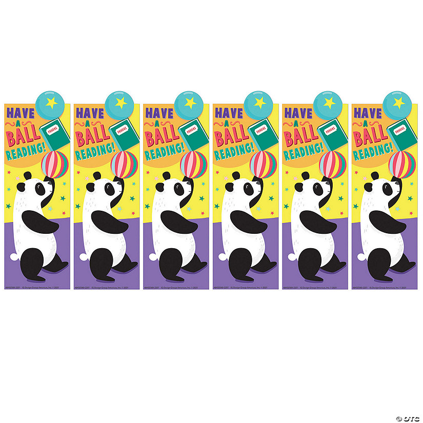 Eureka Panda Have a Ball Reading Bookmarks, 36 Per Pack, 6 Packs Image