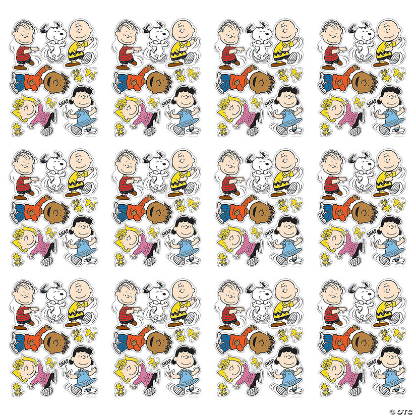Eureka Peanuts Classic Characters Window Clings, 12 Sheets Image