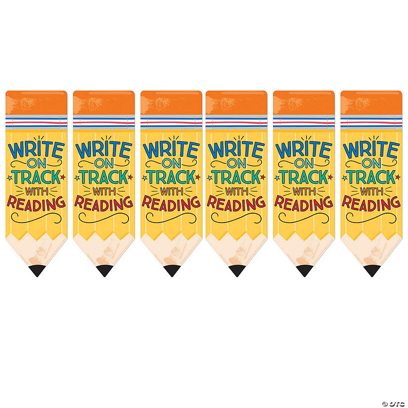 Eureka Pencil Write on Track with Reading Bookmarks, 36 Per Pack, 6 Packs Image