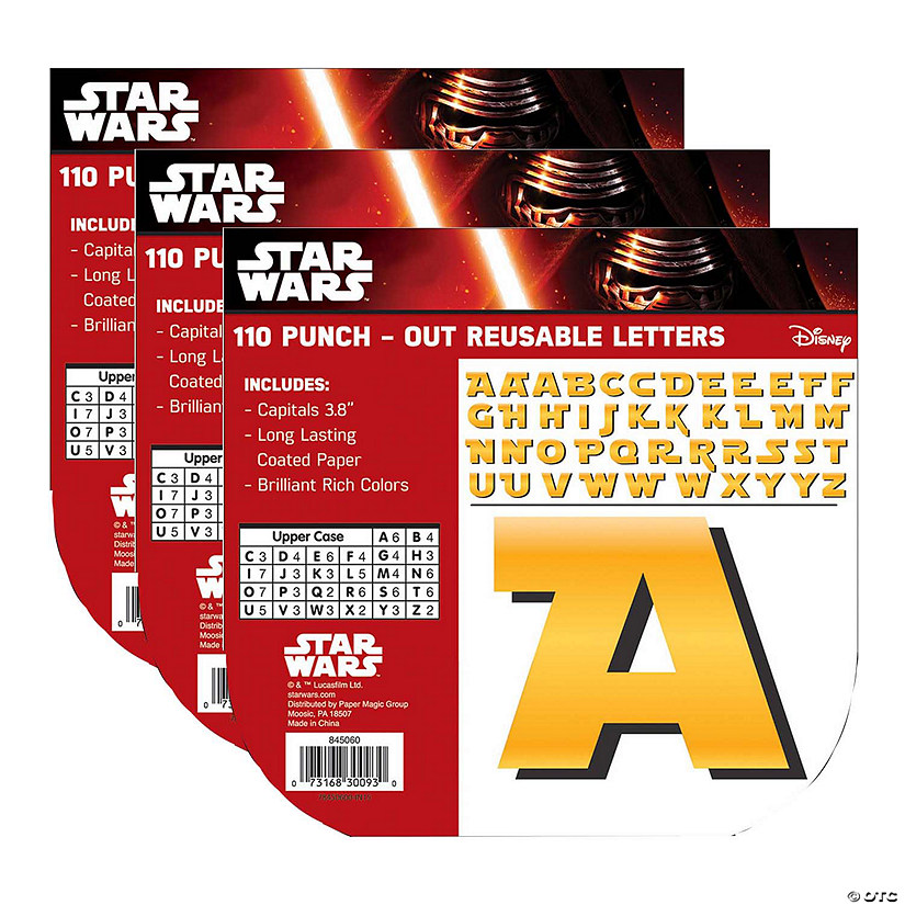 Eureka Star Wars Deco 4" Letters, 110 Per Pack, 3 Packs Image