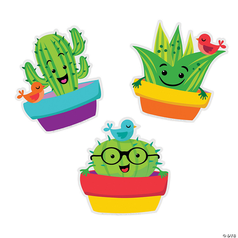 Eureka<sup>&amp;#174; </sup>Sharp Bunch Cactus Bulletin Board Cutouts - 36 Pc. Image