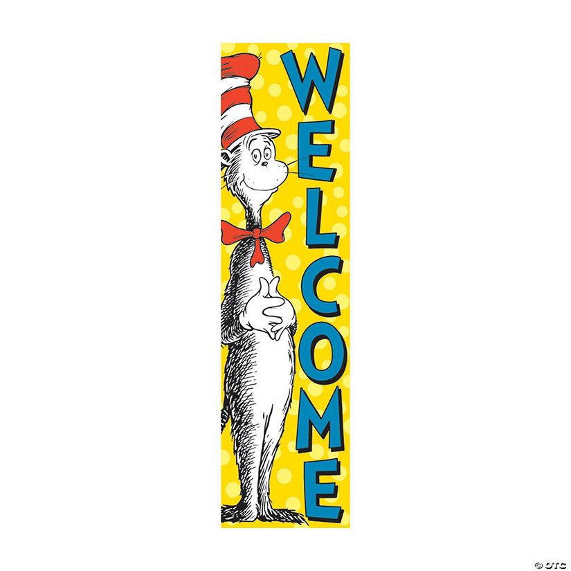 Eureka<sup>&#174;</sup> Dr. Seuss&#8482; Cat in the Hat&#8482; Welcome Vertical Banner Image