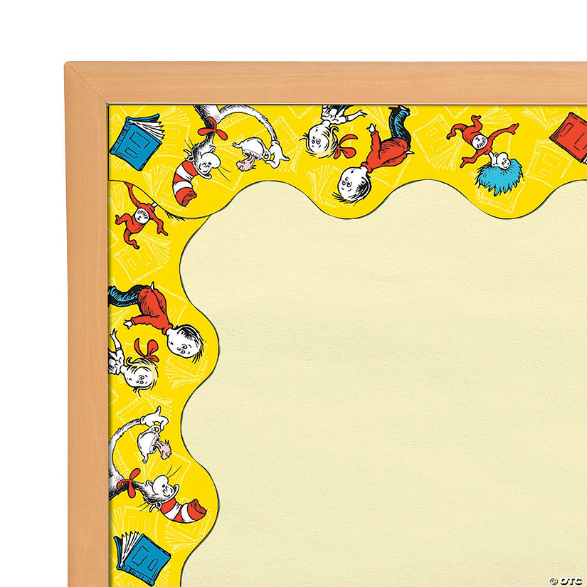 Eureka<sup>&#174;</sup> Dr. Seuss<sup>&#8482;</sup> The Cat in the Hat<sup>&#8482;</sup> Yellow Bulletin Board Borders - 12 Pc. Image