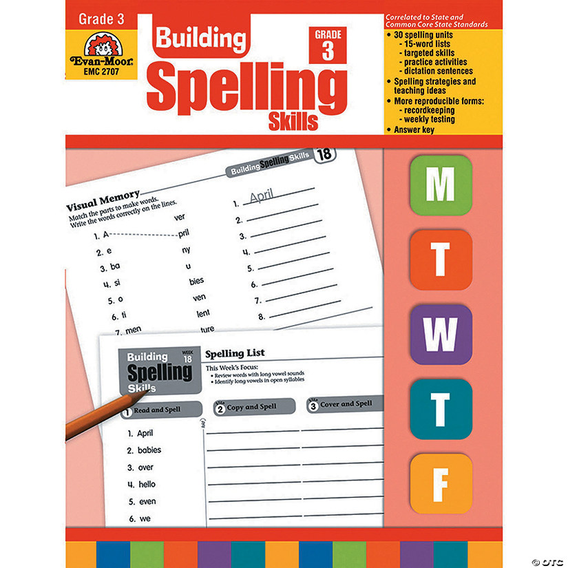 Evan-Moor Building Spelling Skills Gr 3 Image