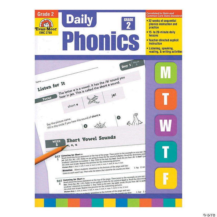 Evan-Moor Daily Phonics Book - Teacher's Edition, Grade 2 Image