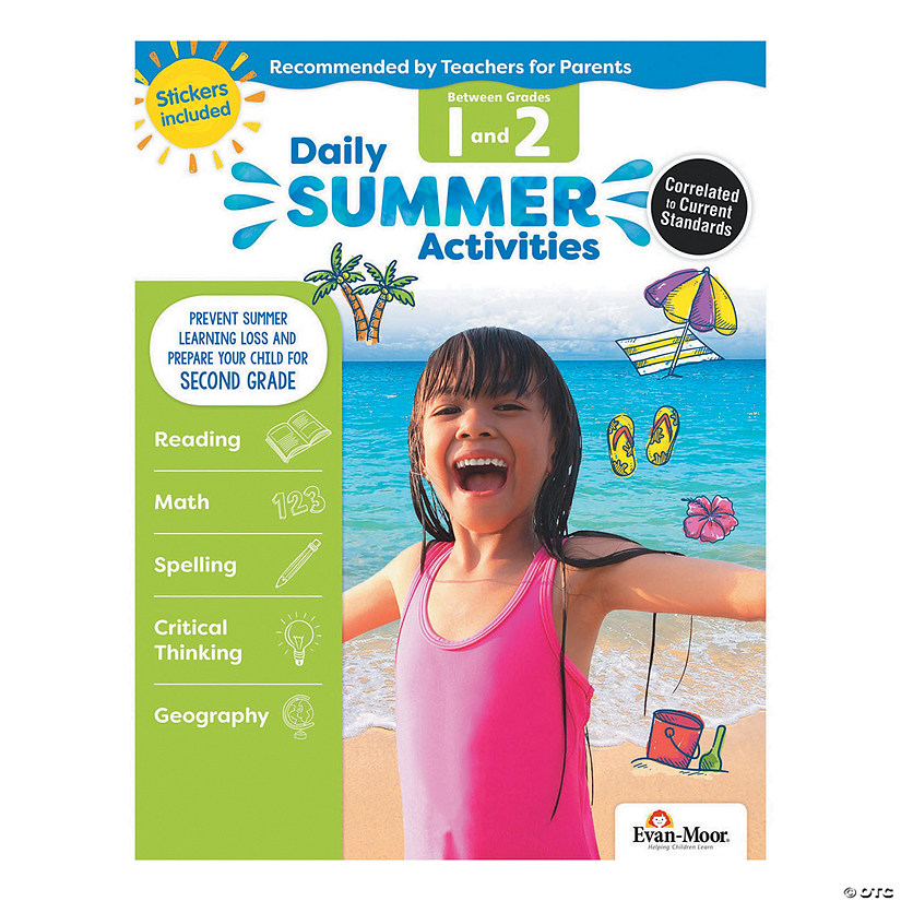 Evan-Moor Daily Summer Activities - Moving from 1st Grade to 2nd Grade Activity Book Image