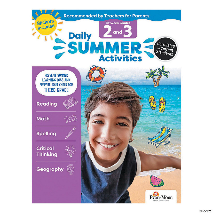 Evan-Moor Daily Summer Activities - Moving from 2nd Grade to 3rd Grade Activity Book Image
