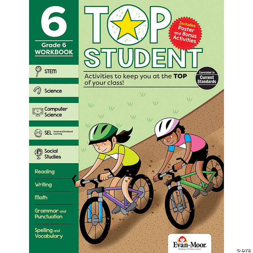 Evan-Moor Top Student Activity Book, Grade 6 Image