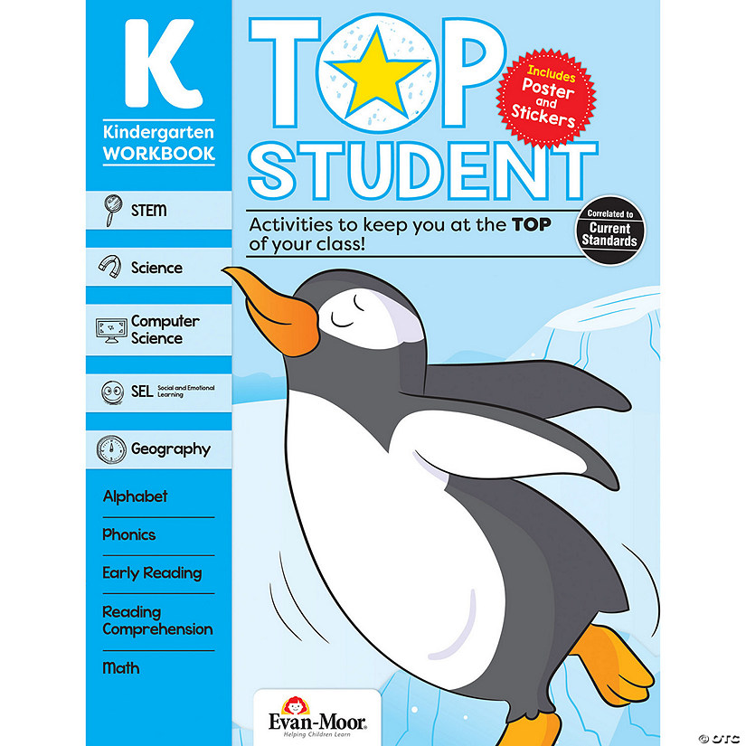 Evan-Moor Top Student Activity Book, Grade K Image