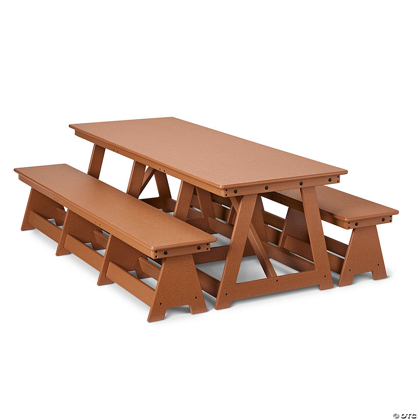 EverPlay&amp;#8482; Large Outdoor Table and Bench Set Image