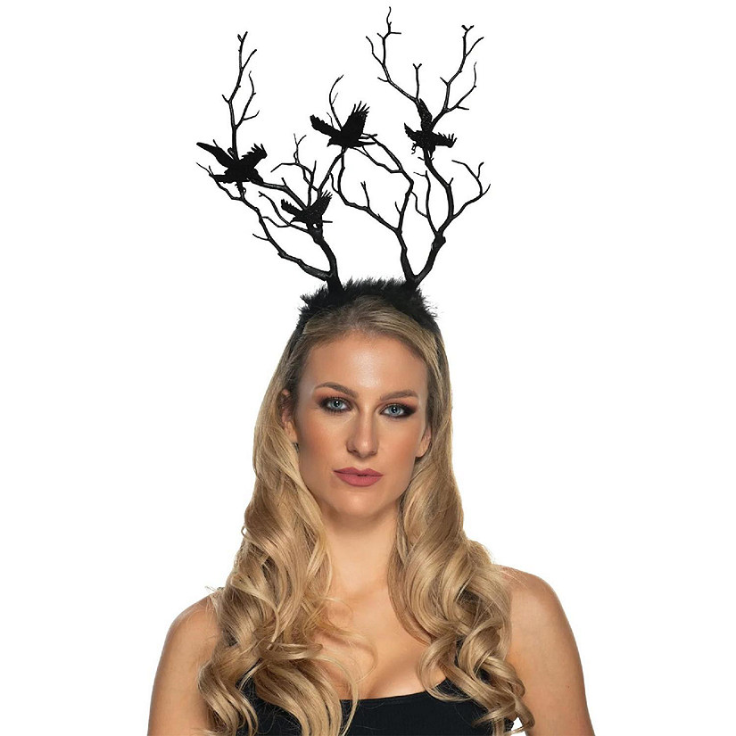 Evil Witch Crow Crown Adult Costume Accessory Image