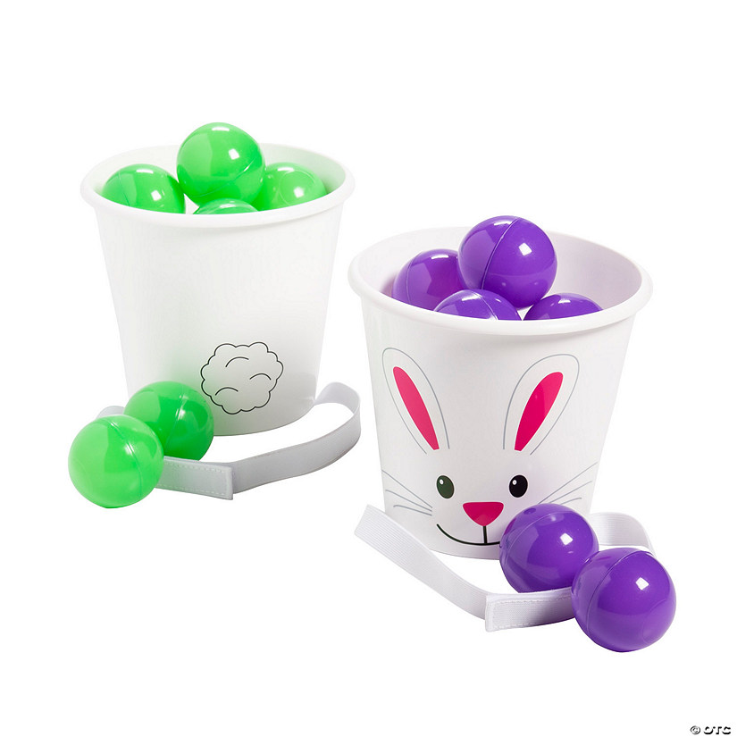 Exciting Bunny Bucket Toss Game - 14 Pc. for Fun Easter Activities Image