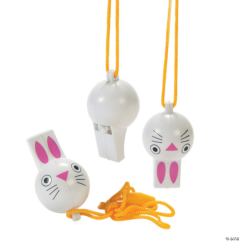 Exciting Bunny Whistles - 12 Pc. Perfect for Easter Fun! Image