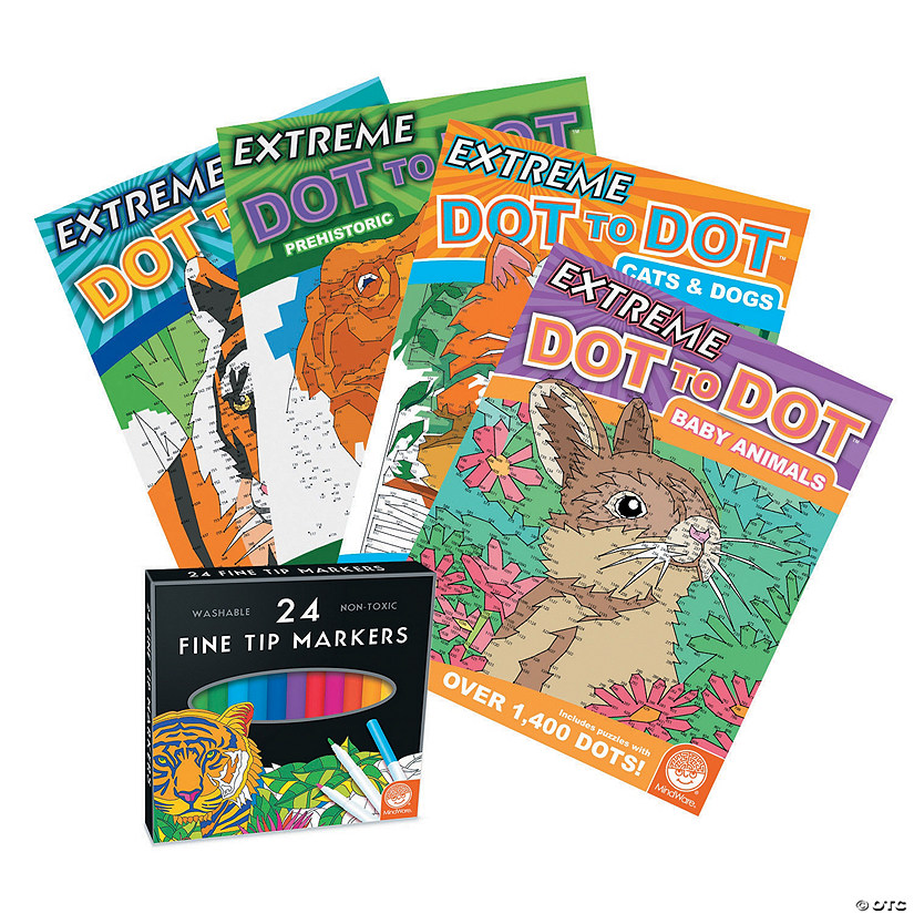 Extreme Dot to Dot: Animals Set of 4