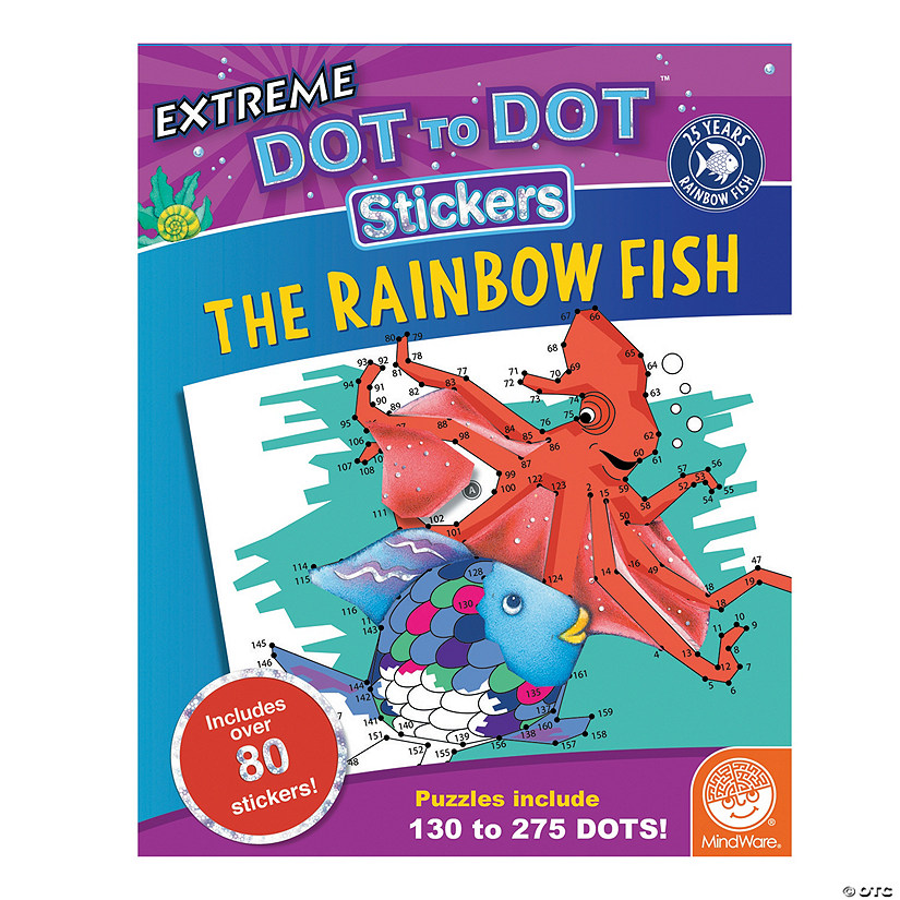 Extreme Dot to Dot Stickers: The Rainbow Fish Image