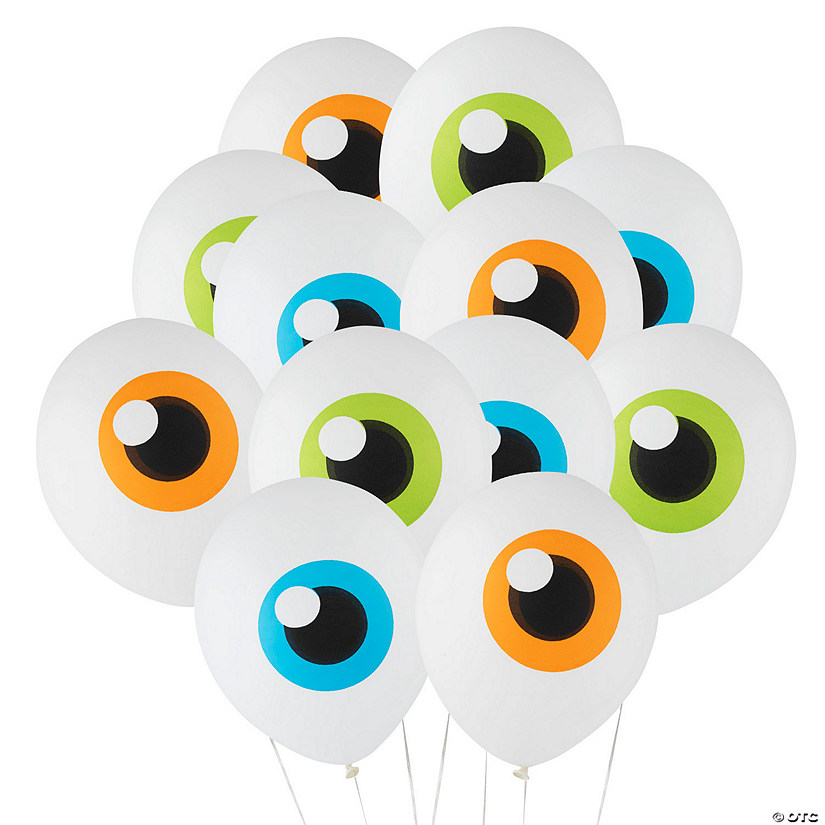 Eyeball 11" Latex Balloons – 48 Pc. | Oriental Trading