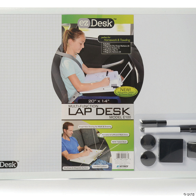 ezDesk, 14.17&#8221; x 19.68&#8217; Magnetic Dry Erase Lap Desk Image