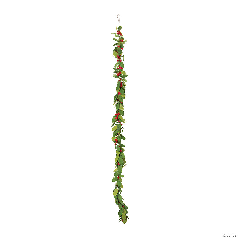 Fabric Mistletoe String Garland (Set Of 2) 4.5'L Polyester Image