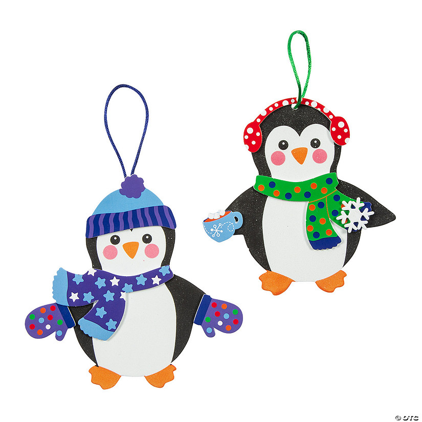 Fabulous Foam Penguin Christmas Ornaments - Makes 12 Image