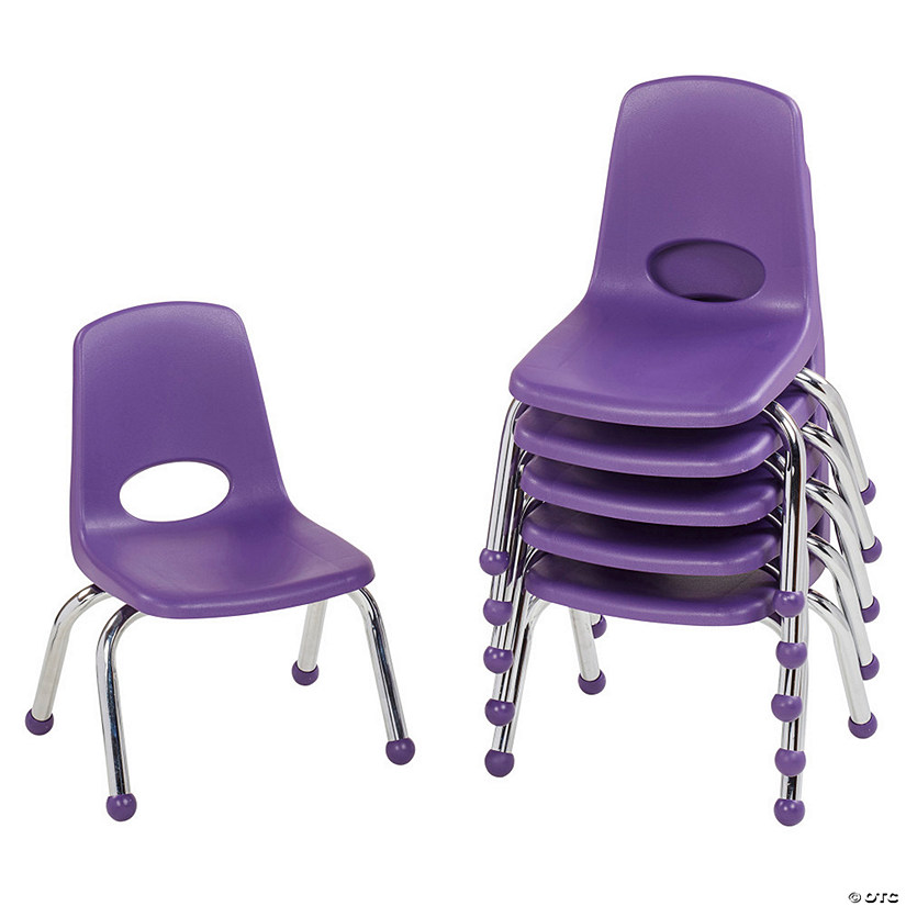 Factory Direct Partners 10 in Stack Chair with Ball Glides, 6-Pack Image